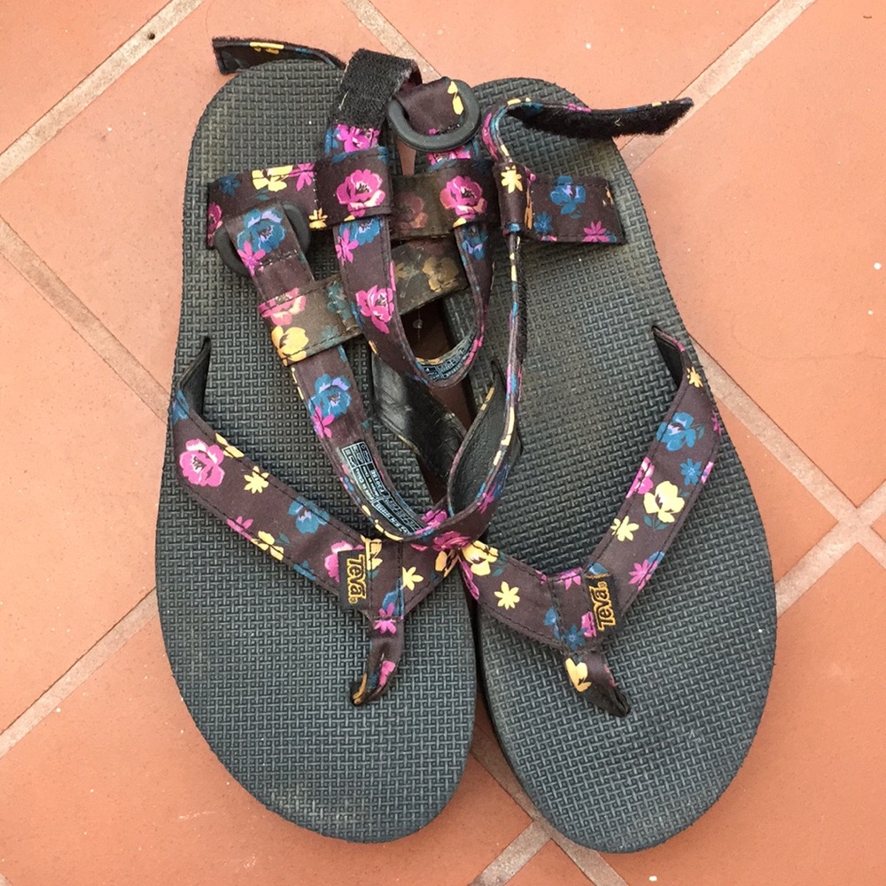 Platform Tevas, Flower Pattern - image 1